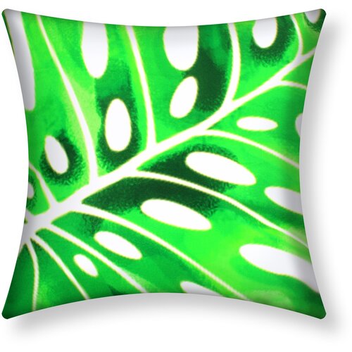 AVIZAR Komplet 2 prevlek za blazino 40x40 cm Monstera Design, Blanc / Vert, (21747215) Cene