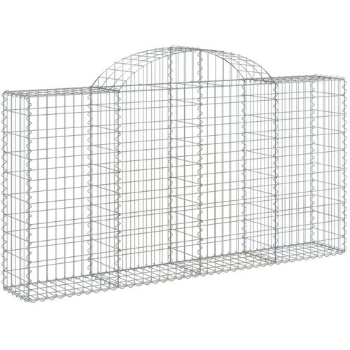  Lučne gabionske ko&amp;scaron;are 11kom 200x30x100/120cm pocinčano željezo Slike
