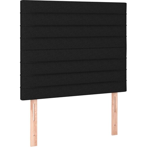  Uzglavlje Crno 80x5x118/128 cm Tkanina Slike
