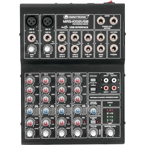 Omnitronic MRS-1002USB Recording-Mixer Slike