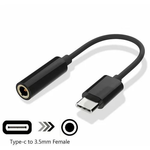 Mobiline Adapter USB Type-C --> Audio 3_5mm za črni