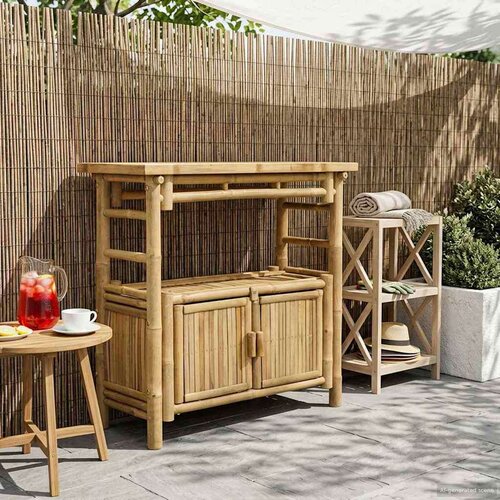  klubska mizica, bambus, naravna, 35x80x75 cm Slike