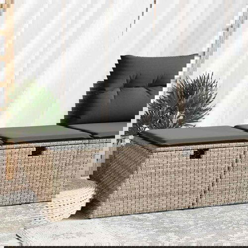 vidaXL 2-dijelni set vrtnih sofa poliratan i bagrem s jastucima sivi Cene