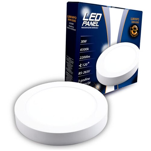 Lumax led panel 30W/NADGRADNI-PLAFONJERA OKRUGLA/6500K/2400LM Slike