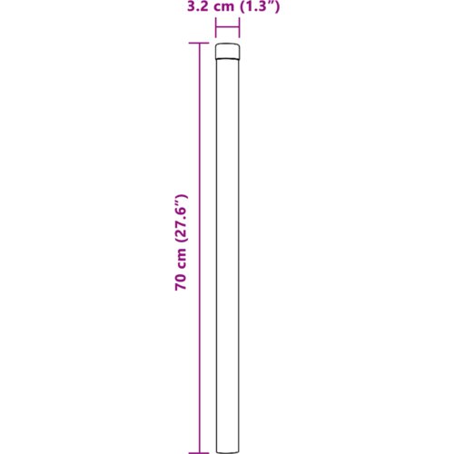 vidaXL Ograde 2 pcs Srebrno 70 cm Čelik s praškastim premazom Cene
