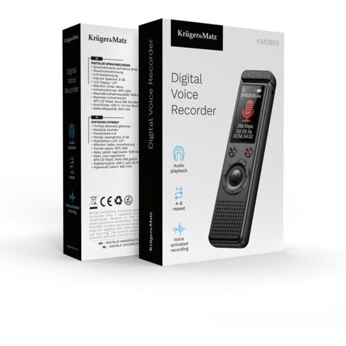  Kruger&amp;amp;Matz KM0950 8GB digitalni snimač glasa Slike