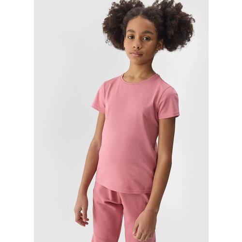 4f girls' plain t-shirt - pink Slike