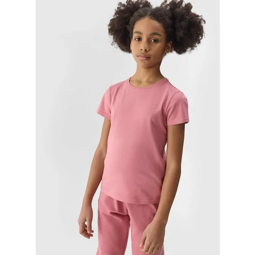 4f Girls' Plain T-Shirt - Pink