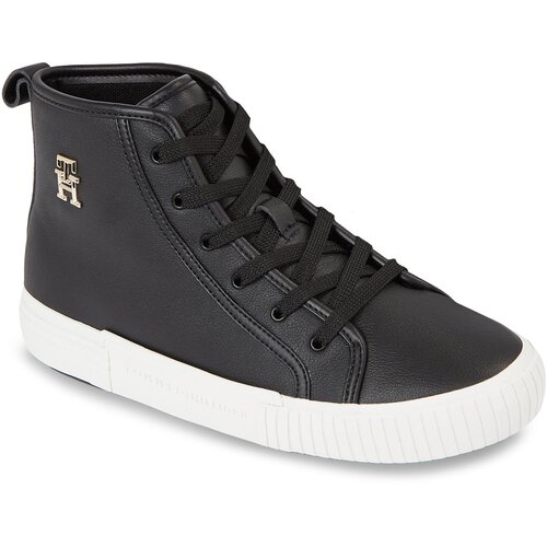 Tommy Hilfiger Superge Vulc Th Leather Sneaker Hi FW0FW07550 Black BDS Cene