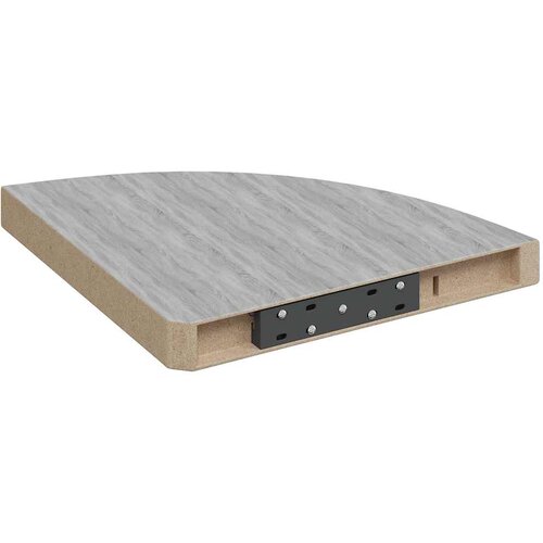  Kutne zidne police 2 kom siva boja betona 35 x 35 x 3,8 cm MDF Slike