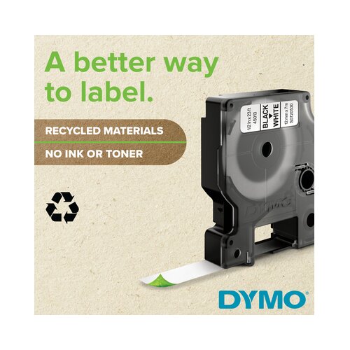 Dymo Trak za označevanje D1, Dymo (7 m x 9 mm, barva tiska: črna, barva traku: bela, umetna masa) Slike