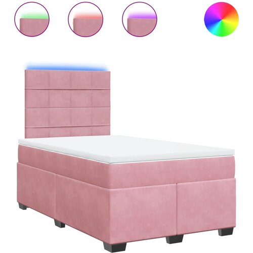 Maison Chic Box spring postelja - Vzmetna postelja z vzmetnico roza 120x200 cm žamet SL17301, (21882279) Cene