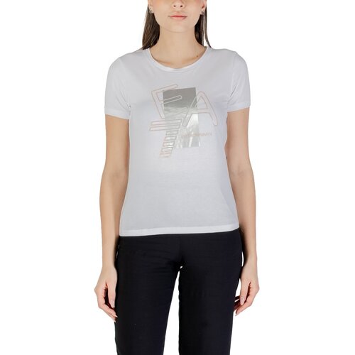 Ea7 Emporio Armani Majice s kratkimi rokavi 7W000187 AF10373 Bela Cene