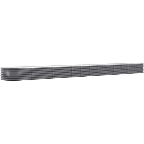  Povi&amp;scaron;ena vrtna gredica od pocinčanog čelika 620x80x36 cm antracit Slike