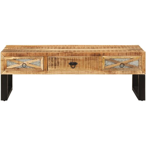 Maison Chic Klubska mizica - kavna mizica - Nizka mizica 110x50x38 cm trden mangov les, (21753684) Slike