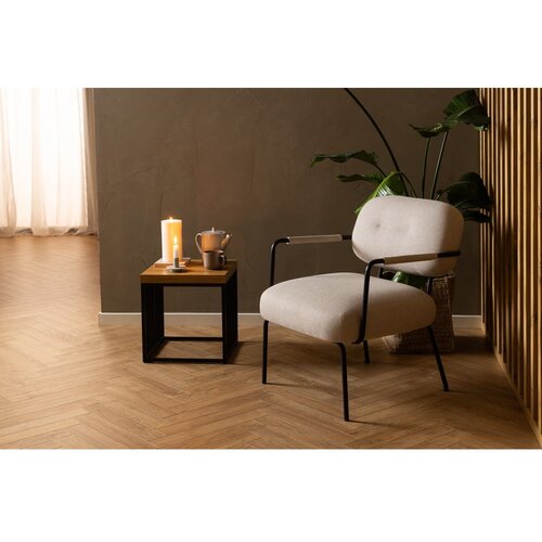 Actona Stranska mizica z mizno plo&amp;scaron;čo v hrastovem dekorju 40x40 cm Strington &amp;ndash; Slike