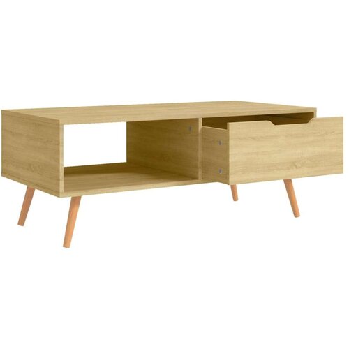 VidaXL Klubska mizica sonoma hrast 100x49,5x43 cm iverna plo&amp;scaron;ča Slike