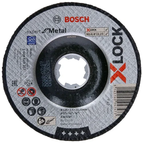 Bosch x-Lock Rezni disk (Promjer rezne ploče: 125 mm, Debljina plohe: 2,5 mm, Prikladno za: Metal)