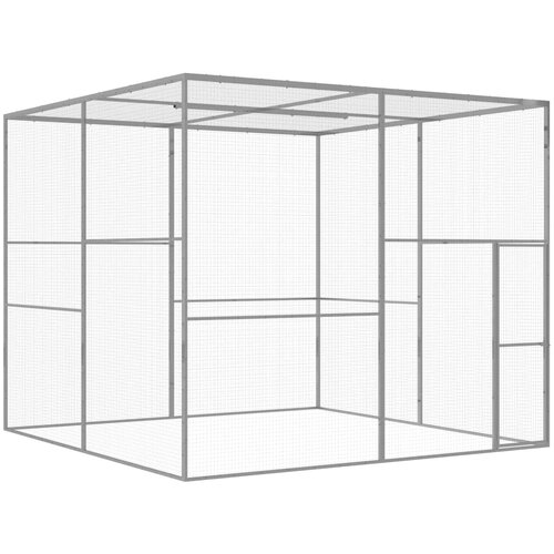 VidaXL Mačja kletka 3x3x2,5 m pocinkano jeklo Slike