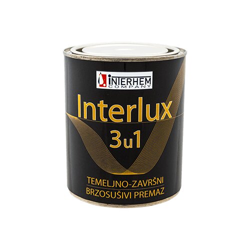 Interhem interlux 3U1 temeljno zavrsni brzosusivi premaz 750ml Slike