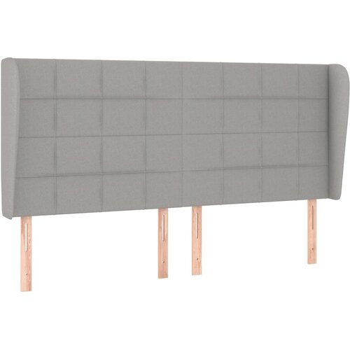  Uzglavlje s u&amp;scaron;ima svjetlosivo 163x23x118/128 cm od tkanine Slike