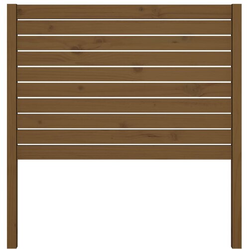  Uzglavlje za krevet boja meda 106 x 4 x 100 cm masivna borovina Slike