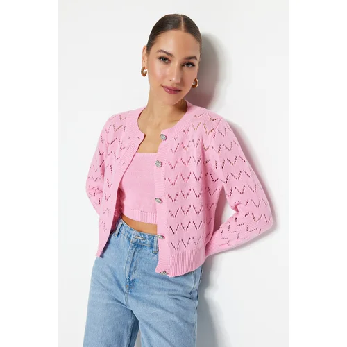 Trendyol Cardigan - Pink - Regular fit