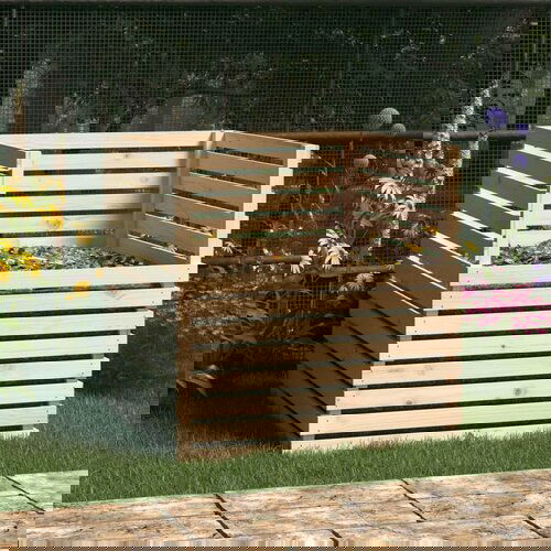 vidaXL Kompostnik 100x100x102 cm trdna borovina Cene