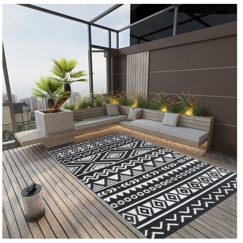  tepih crni 190 x 290 cm PP Cijene