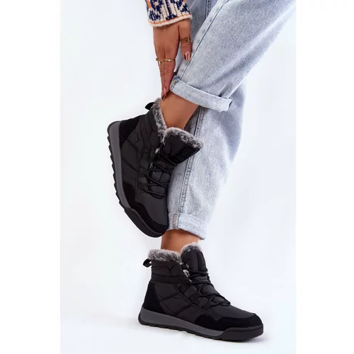 Kesi Women's Insulated Snow Boots Cross Jeans KK2R4016C Black