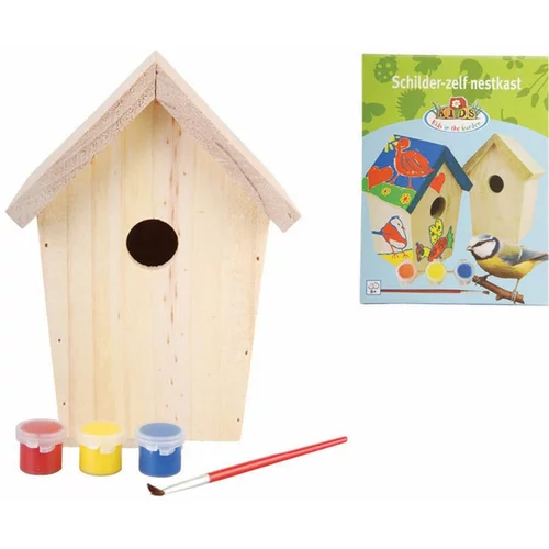 Esschert Design kućica za ptice s bojama 14,8 x 11,7 x 20 cm KG145