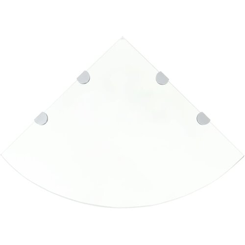 VidaXL Kutne police s nosačima 2 kom staklene prozirne 45 x 45 cm Slike
