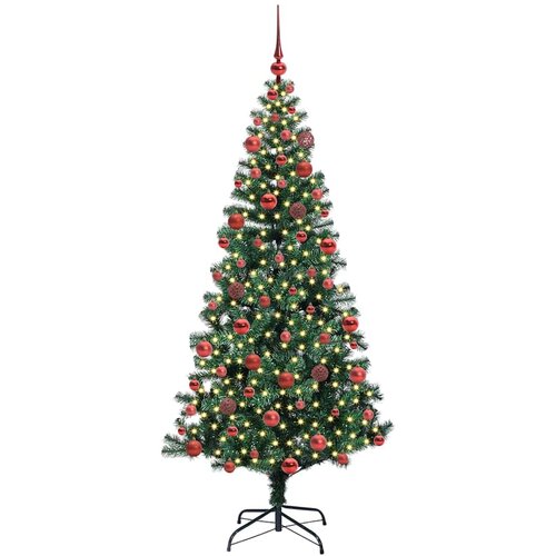  Umjetno predsvijetljeno božićno drvce Zelena 180 cm PVC i metal Slike