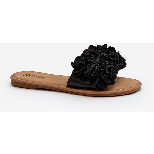 Kesi Women's slippers with Black Eelfan flowers Slike