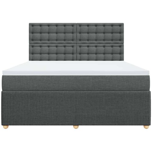 vidaXL Box spring postelja z vzmetnico temno siva 180x200 cm blago Cene