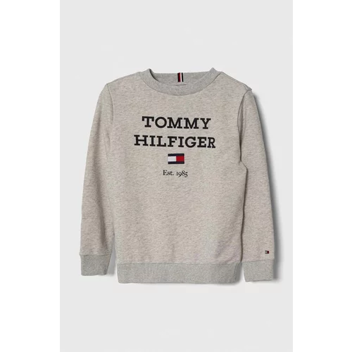Tommy Hilfiger Otroški pulover siva barva