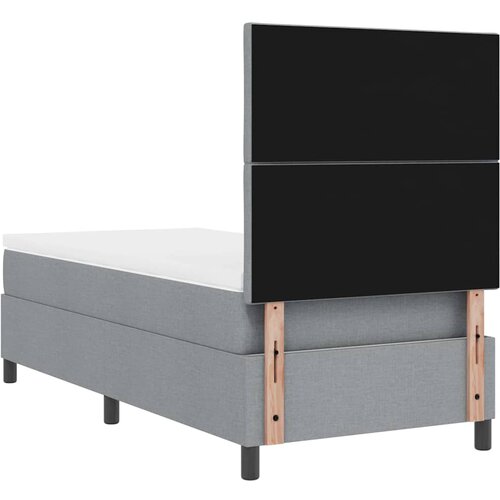  Krevet s opruga kutije Svijetlo siva 90 x 190 cm tkanina Slike