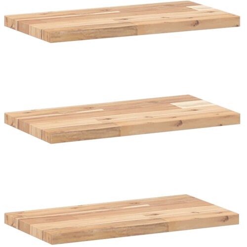 vidaXL Viseče police 3 kosi 60x20x2 cm neobdelan masiven les akacije, (5000307352) Cene