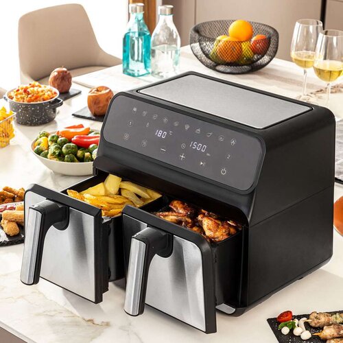  Friteza na Zrak InnovaGoods Fryinn Double 8000 Crna 3400 W 8 L Nehrđajući Čelik Cijene