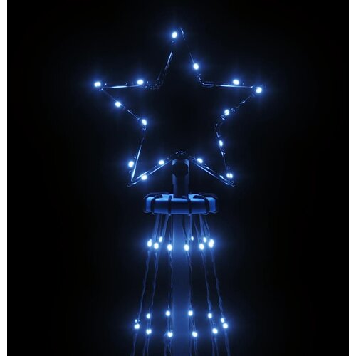  Stožasto božićno drvce plavo 732 LED žarulje 160 x 500 cm Slike