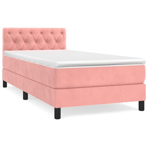 Maison Chic Box spring postelja - Vzmetna postelja z vzmetnico roza 80x200 cm žamet SL13247, (21883092) Slike