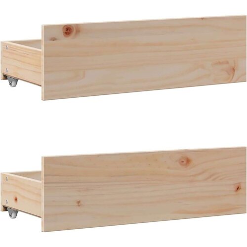 VidaXL Okvir kreveta bez madraca s ladicama 75 x 190 cm od borovine Slike