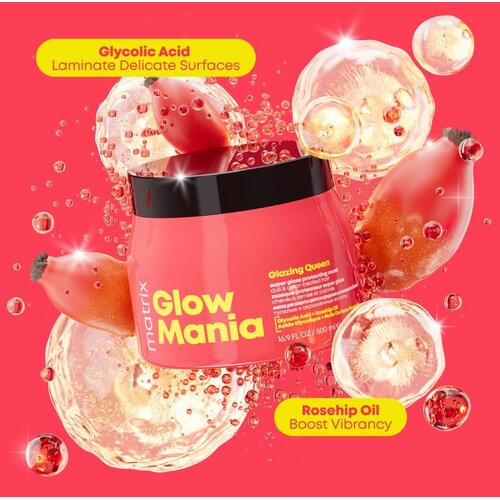 Matrix Glow Mania Glazing Queen Mask maska za lase barvani lasje 500 ml za ženske Slike