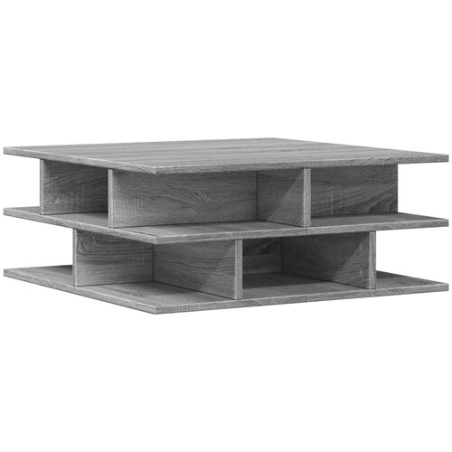 Maison Chic Klubska mizica - kavna mizica - Nizka mizica siva sonoma 70x70x29 cm inženirski les, (21752655) Slike