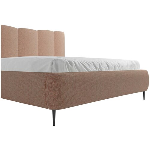 MID.YOU OBLAZINJENA POSTELJA 140 cm x 200 cm , les, tekstil, leseni material roza Slike