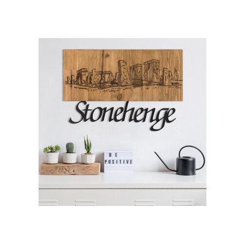 WALLXPERT Zidna dekoracija Stonehenge, 58 x 38 cm, Crna Cijene