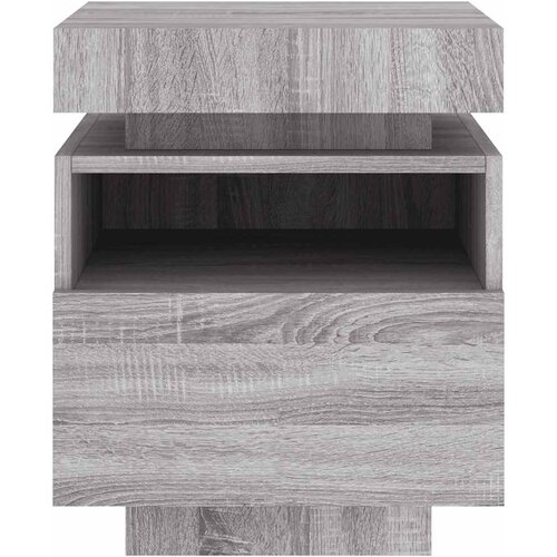  Noćni ormarići s LED svjetlima 2 kom boja hrasta 40x39x48,5 cm Slike