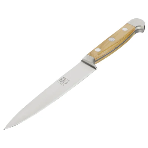 GÜDE alpha universal knife 16 cm olive wood