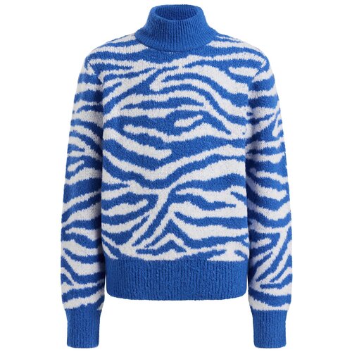 WE Fashion Pulover modra / bela Slike