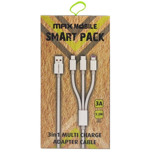 Smart Pack kabel 3u1 TypeC/Micro USB/Lightning-USB Slike